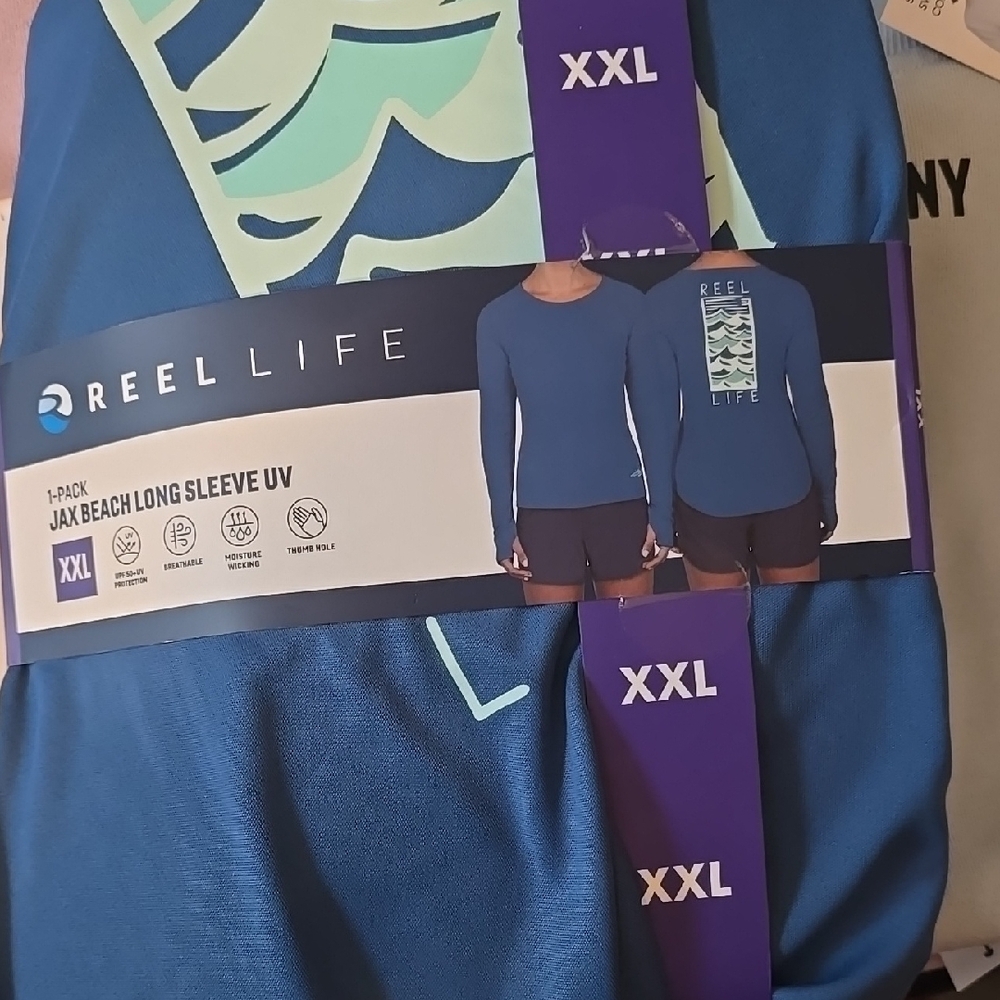 Reel Life Blue Long Sleeve UV Shirt XXL